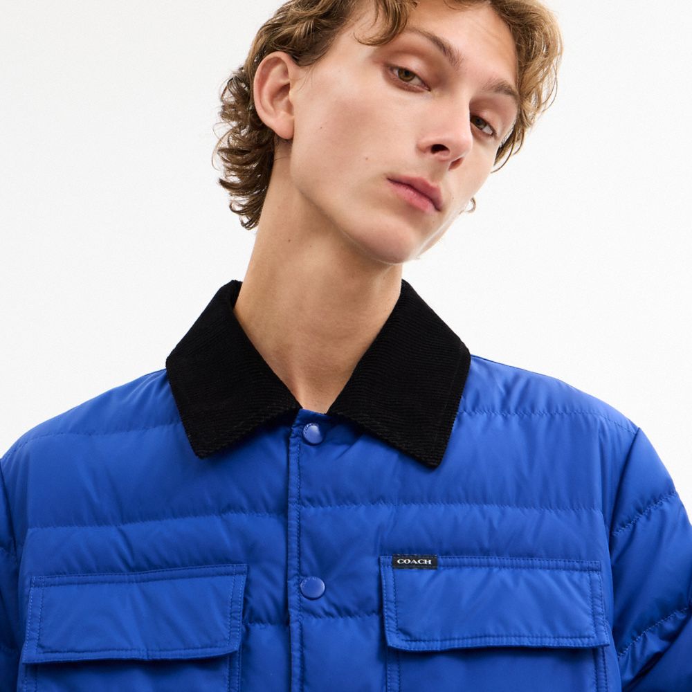 Lightweight Shirt Down Jacket In Recycled Polyester