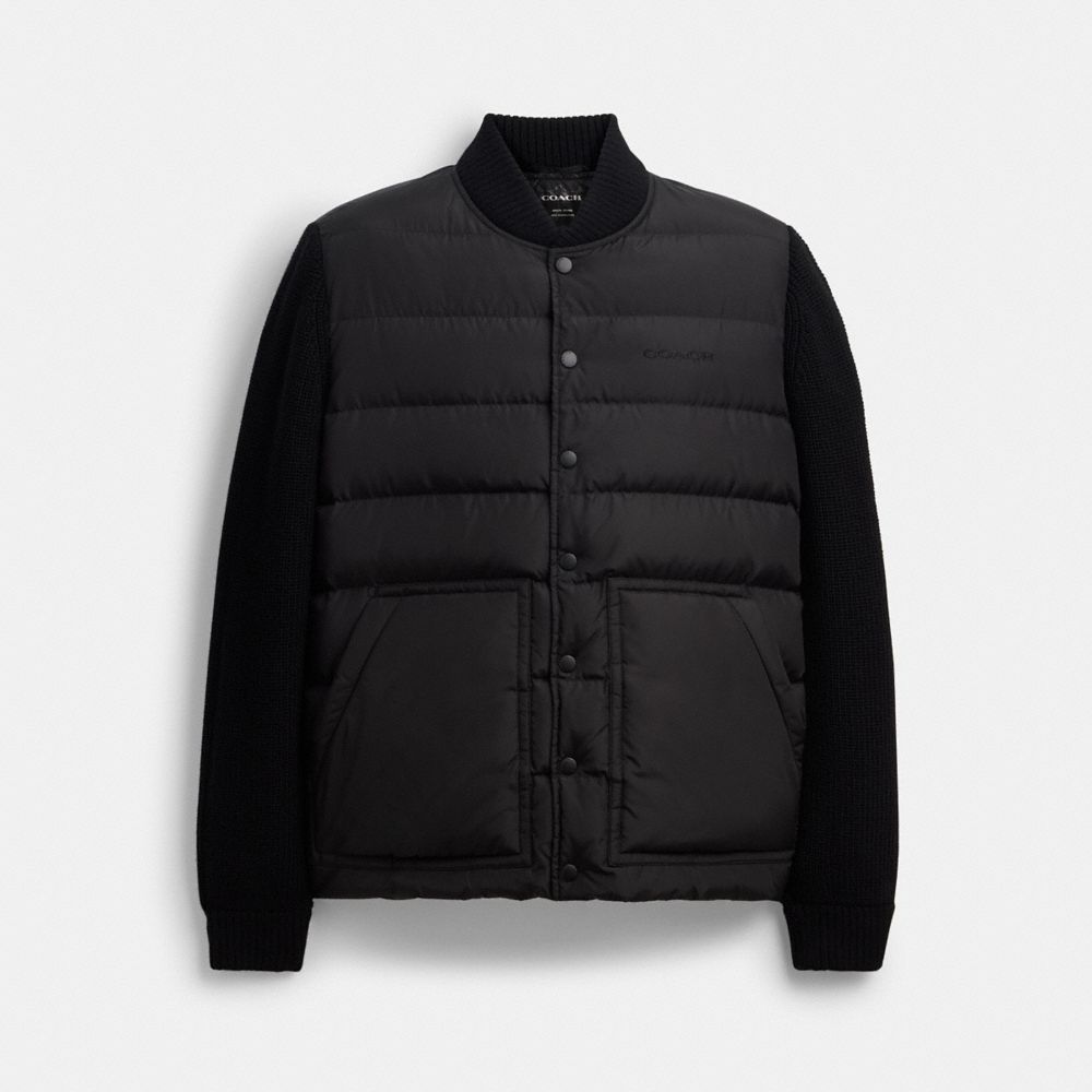 Padded Cardigan Jacket In Recycled Polyester