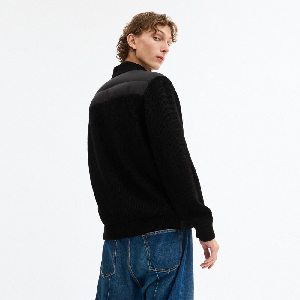 Padded Cardigan Jacket In Recycled Polyester