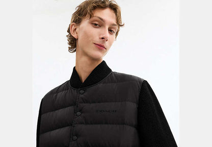 Padded Cardigan Jacket In Recycled Polyester