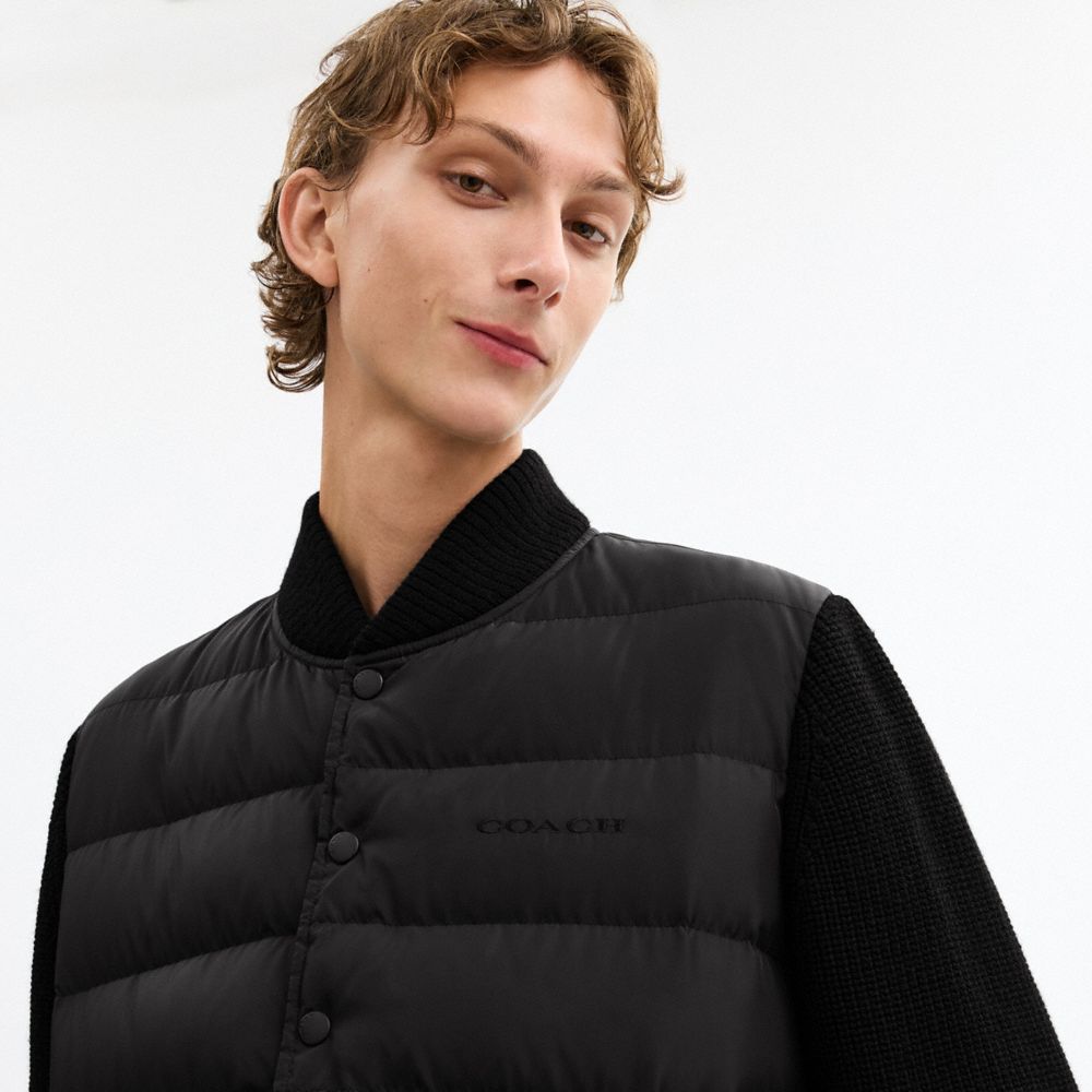 Padded Cardigan Jacket In Recycled Polyester