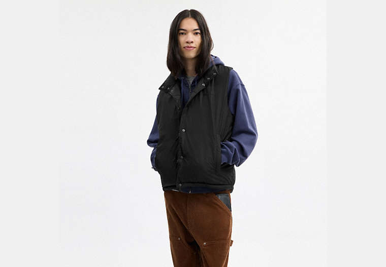 Reversible Colorblock Down Vest