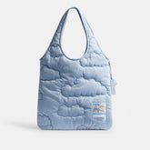 Coachtopia Loop Flat Tote In Recycled Polyester With Cloud Quilting