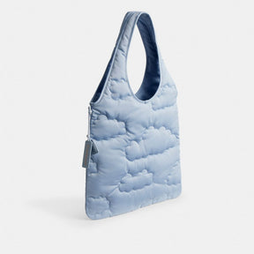 Coachtopia Loop Flat Tote In Recycled Polyester With Cloud Quilting