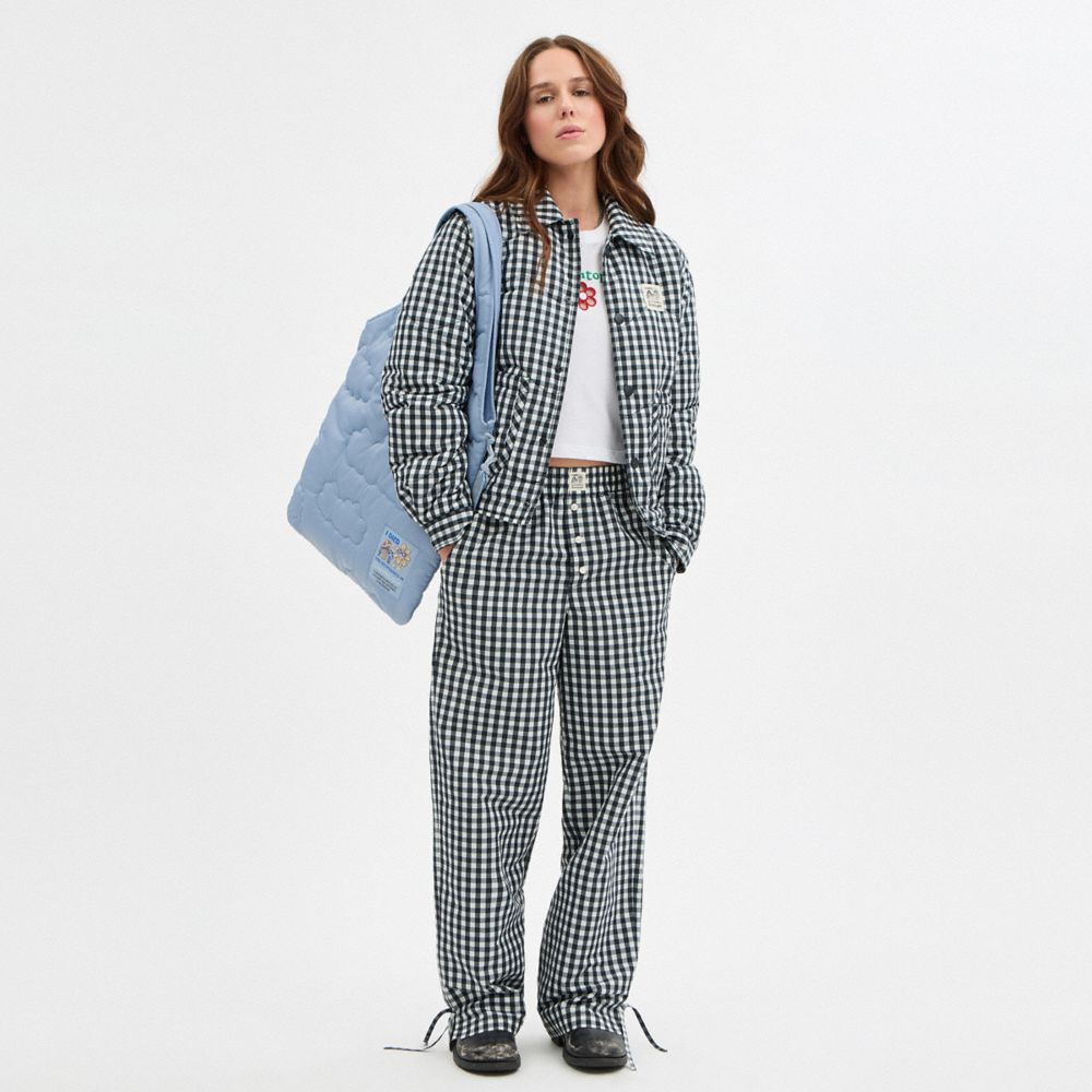 Coachtopia Loop Flat Tote In Recycled Polyester With Cloud Quilting