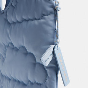 Coachtopia Loop Flat Tote In Recycled Polyester With Cloud Quilting