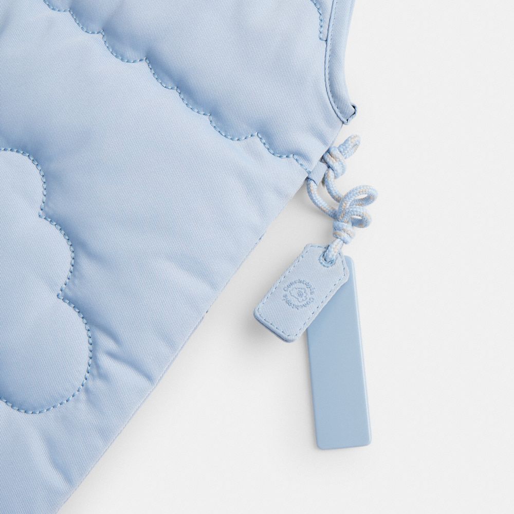 Coachtopia Loop Flat Tote In Recycled Polyester With Cloud Quilting