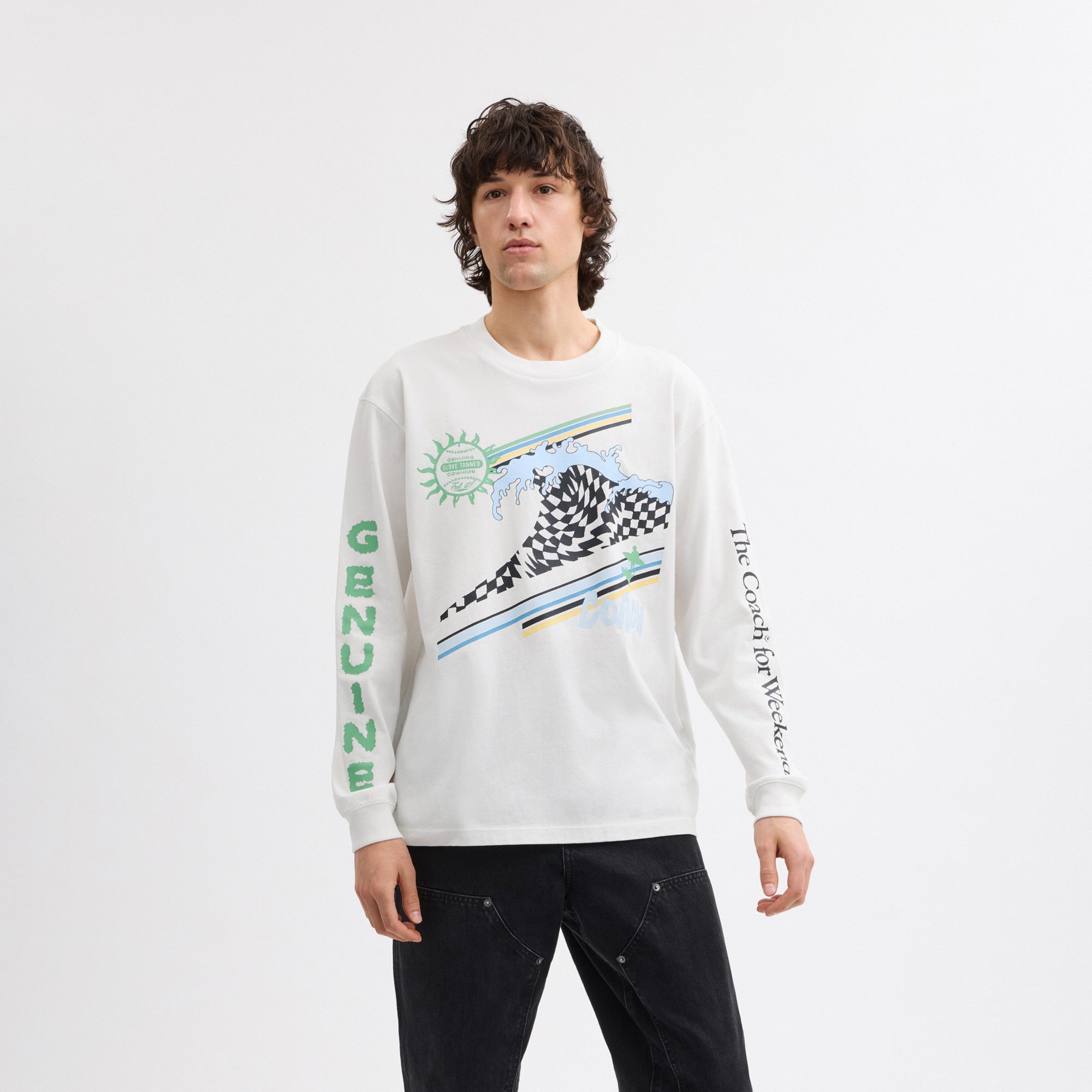 Surf Long Sleeve Relaxed T-Shirt In Organic Cotton