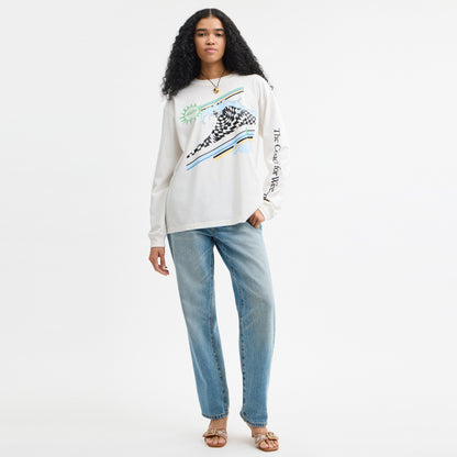 Surf Long Sleeve Relaxed T-Shirt In Organic Cotton