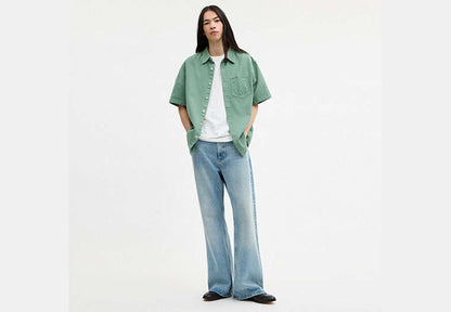 Short Sleeve Relaxed Denim Shirt