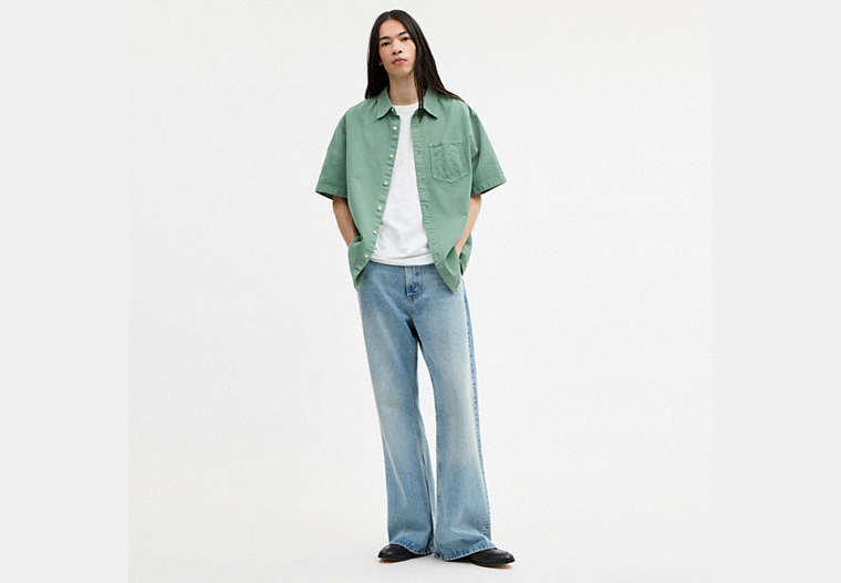 Short Sleeve Relaxed Denim Shirt