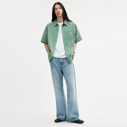 Short Sleeve Relaxed Denim Shirt