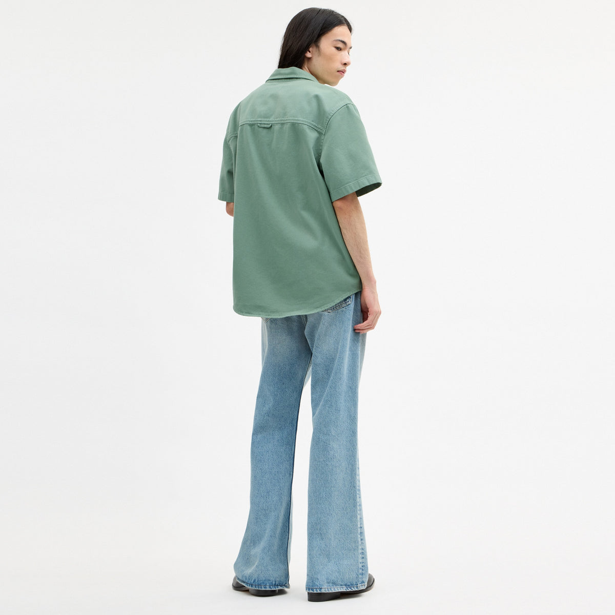 Short Sleeve Relaxed Denim Shirt