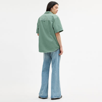 Short Sleeve Relaxed Denim Shirt