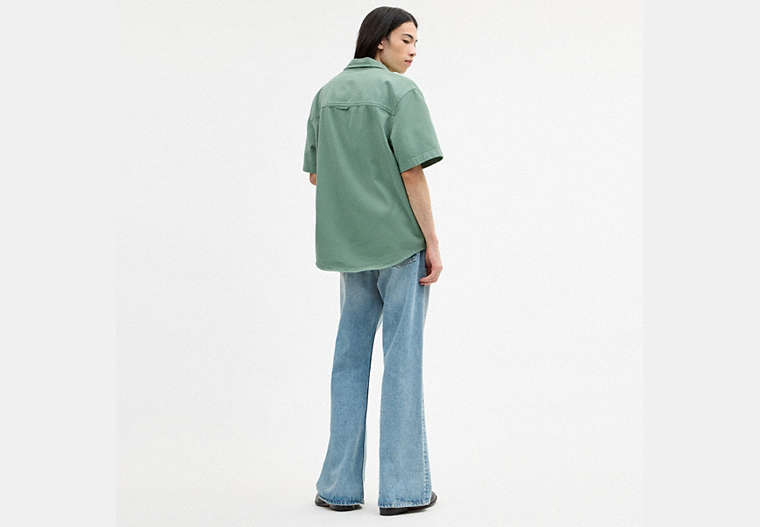 Short Sleeve Relaxed Denim Shirt