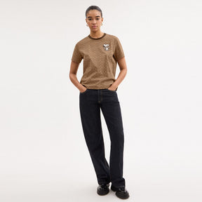Coach X Peanuts Snoopy Signature Classic T Shirt In Organic Cotton