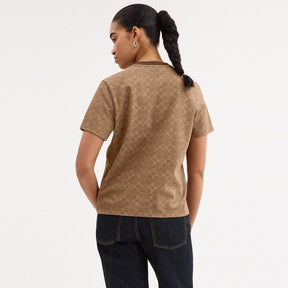 Coach X Peanuts Snoopy Signature Classic T Shirt In Organic Cotton