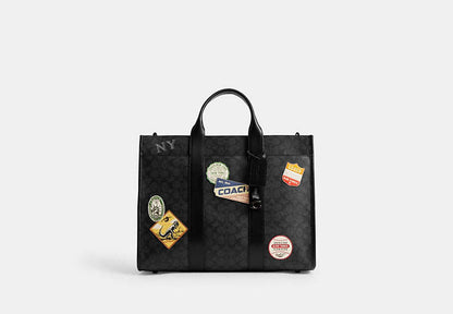 Wesley Tote In Signature Canvas With Patches