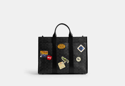 Wesley Tote In Signature Canvas With Patches