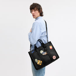 Wesley Tote In Signature Canvas With Patches