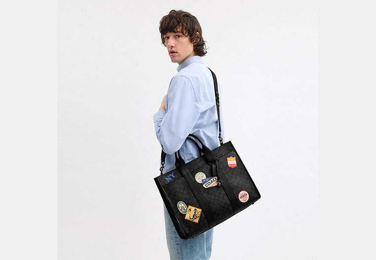 Wesley Tote In Signature Canvas With Patches