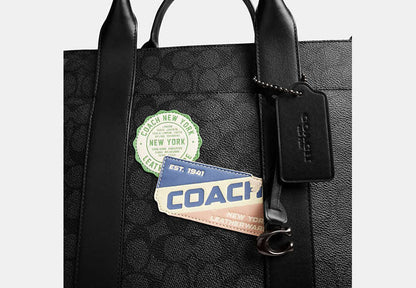 Wesley Tote In Signature Canvas With Patches