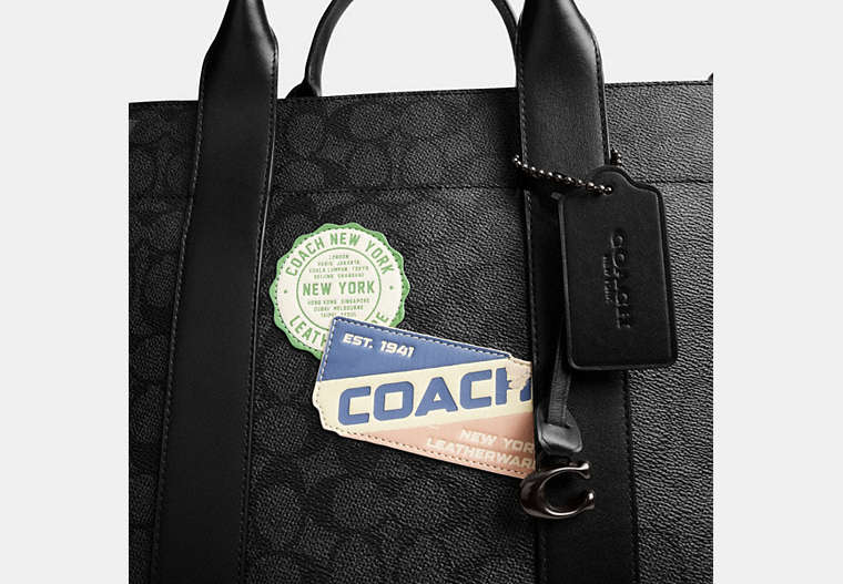 Wesley Tote In Signature Canvas With Patches