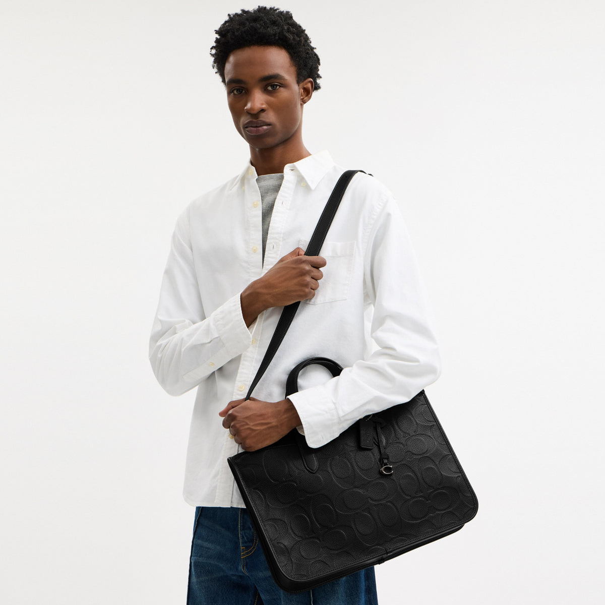 Isaac Workbag In Maxi Signature Leather