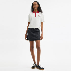 Heart Cropped Relaxed Polo In Organic Cotton