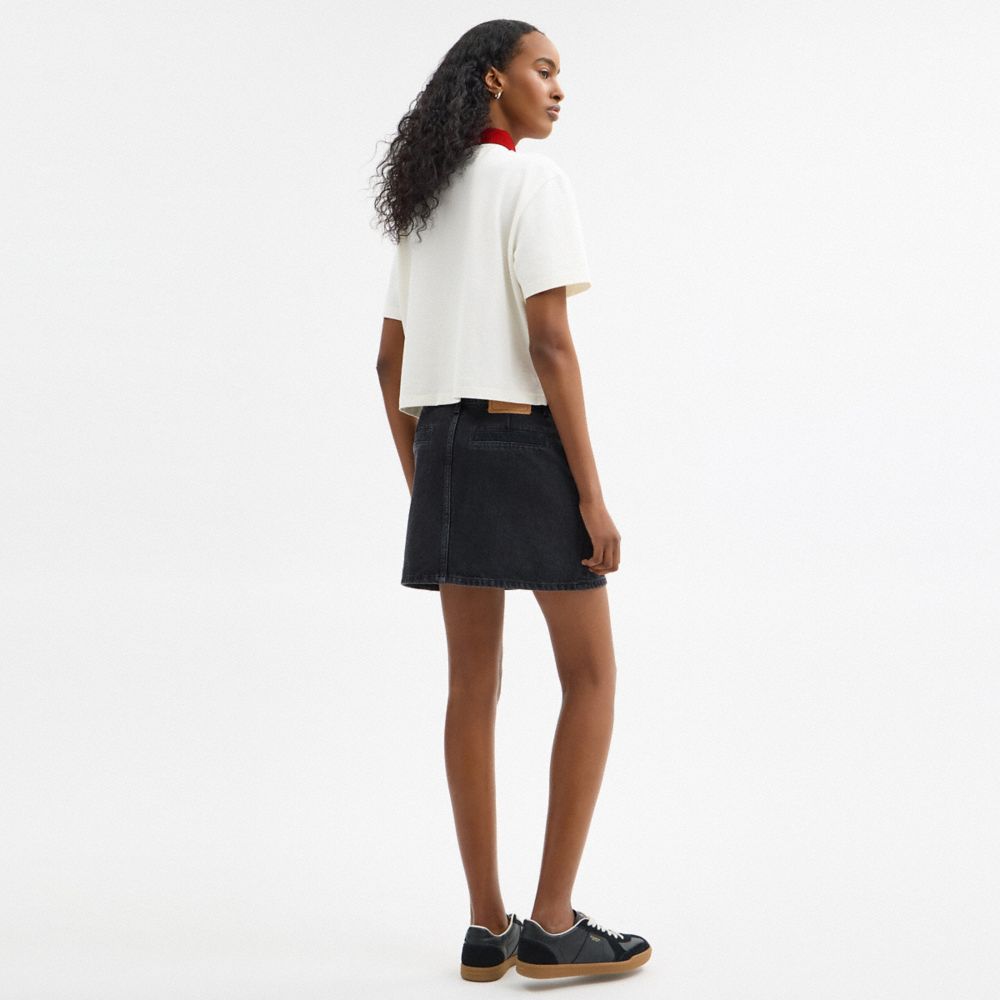 Heart Cropped Relaxed Polo In Organic Cotton