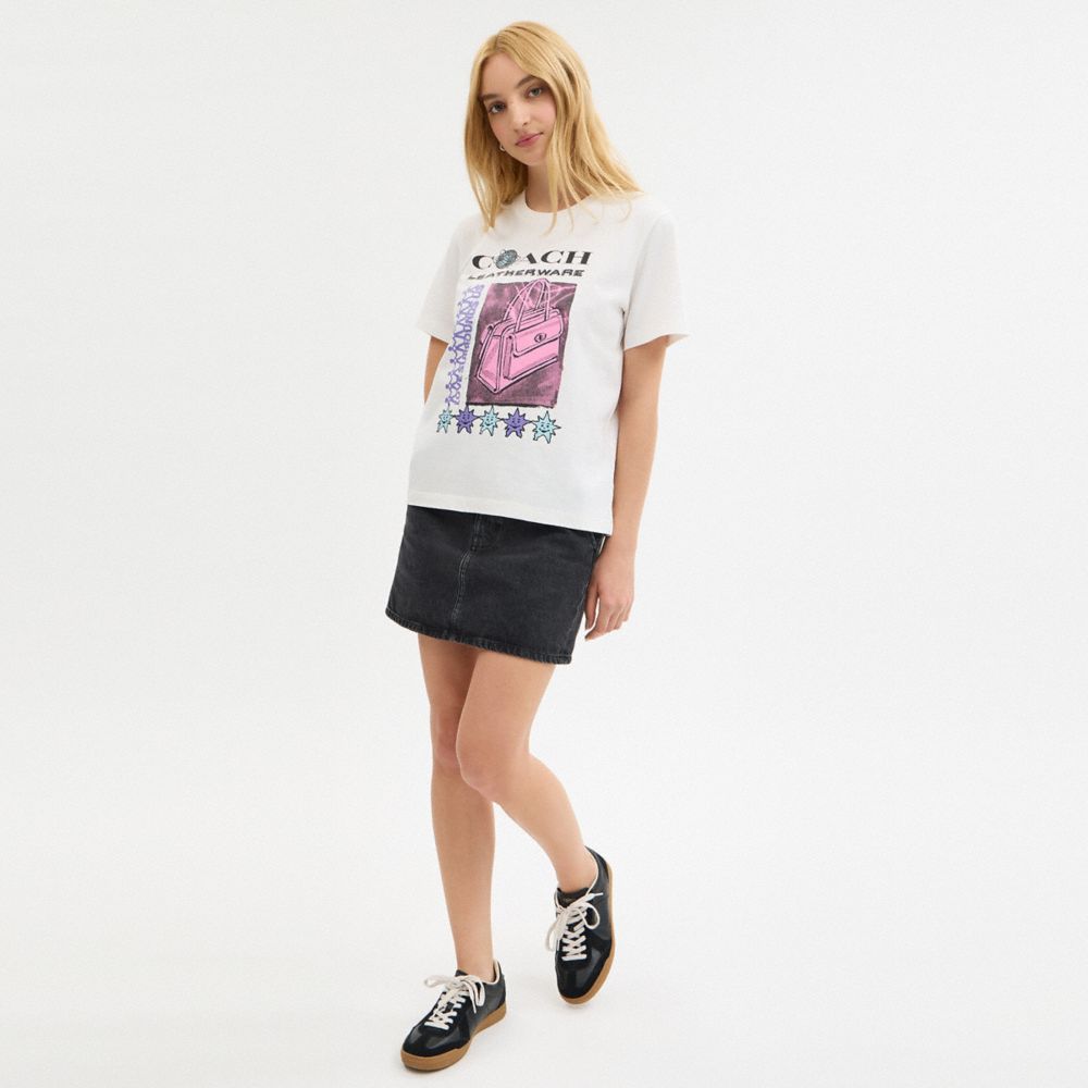 Leatherware Collage Classic T Shirt In Organic Cotton