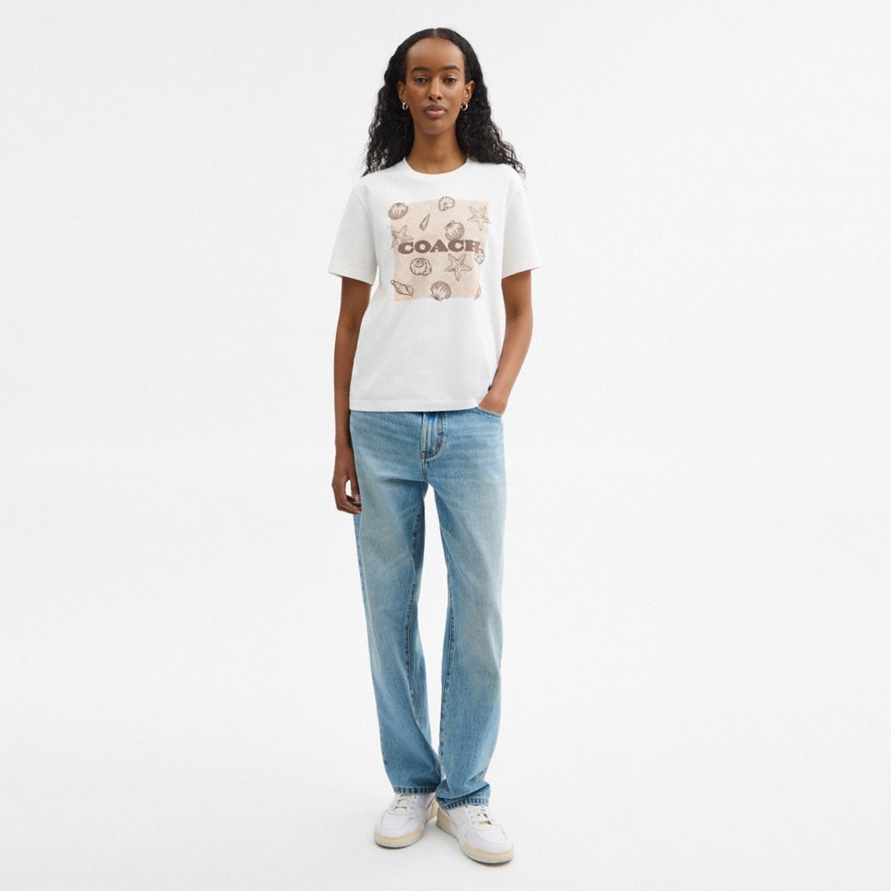 Shell Signature Square Classic T Shirt In Organic Cotton