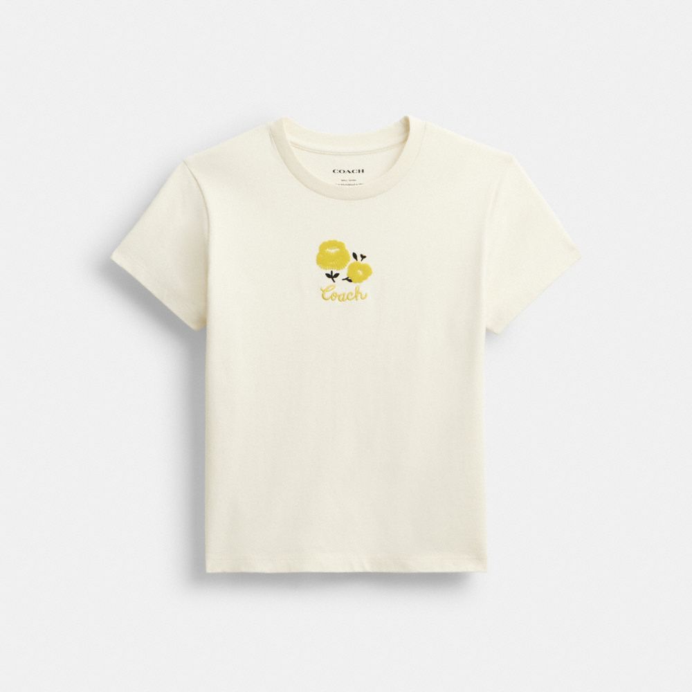 Floral T Shirt In Organic Cotton