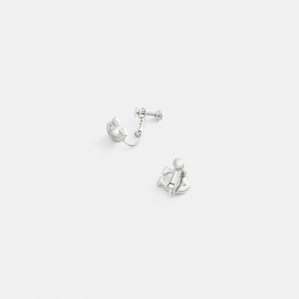 Sculpted C Clip-On Earrings