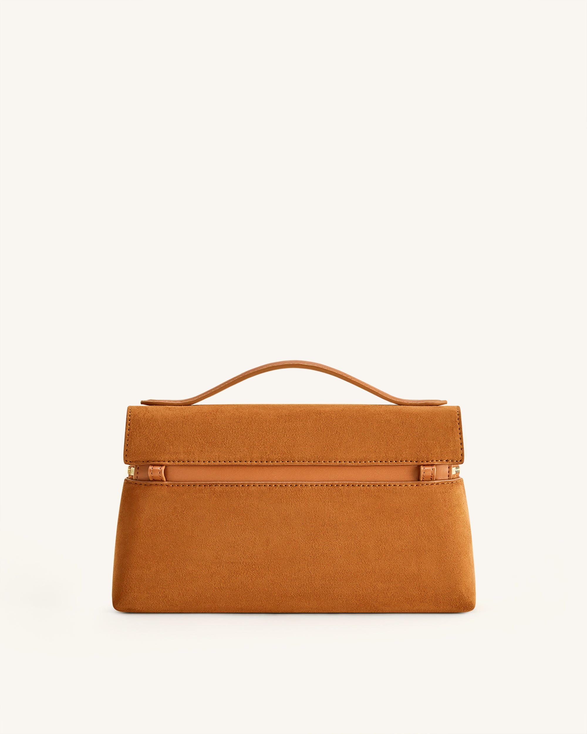 Thea Faux Suede Top Handle Bag - Light Blue
