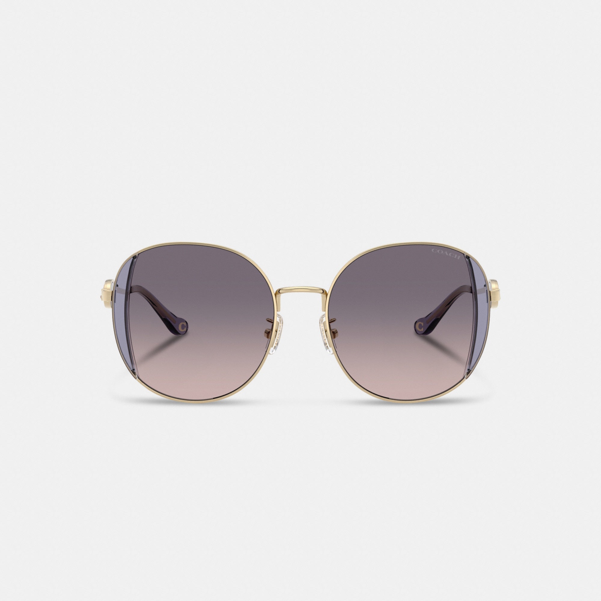 Horse And Carriage Metal Round Sunglasses