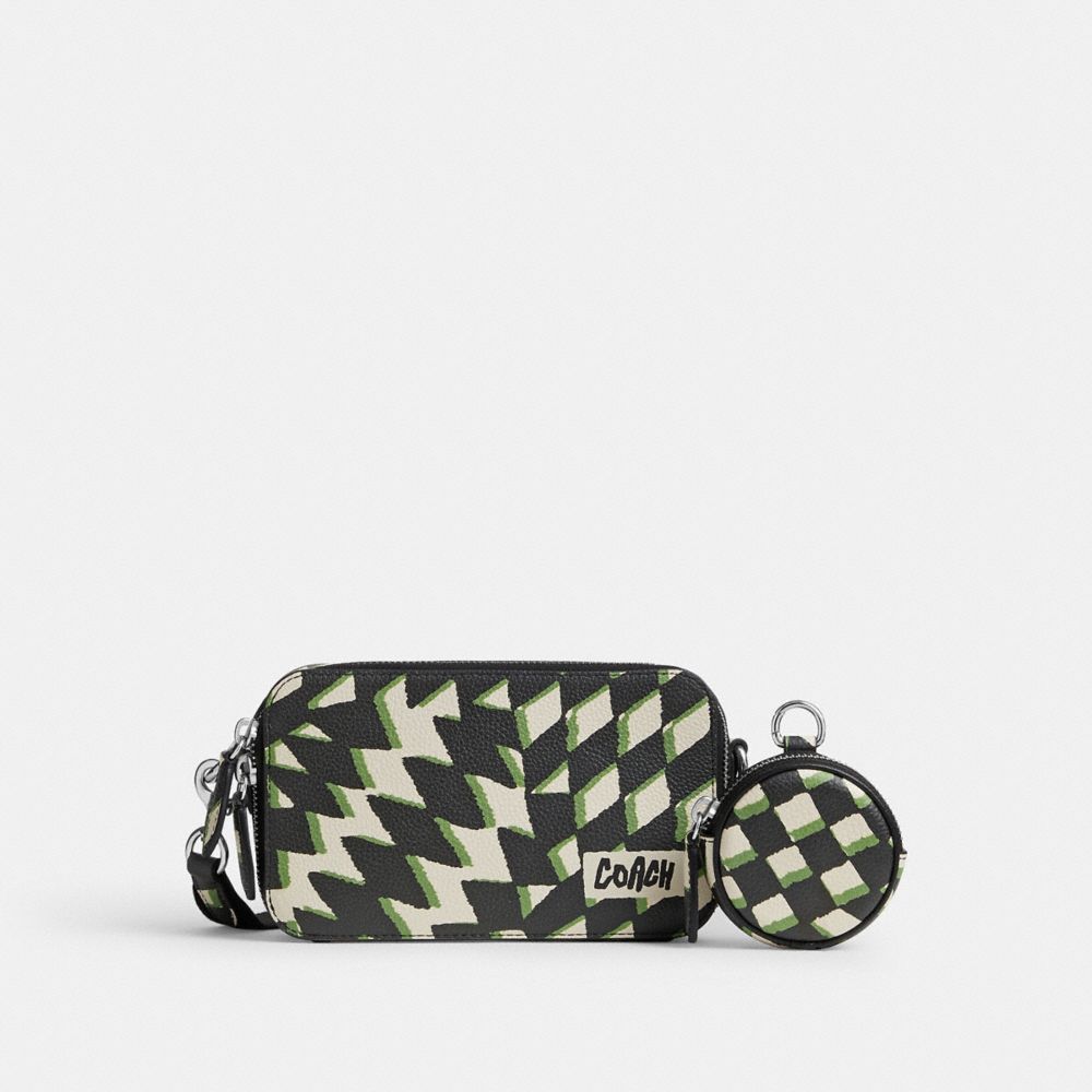 Charter Slim Crossbody Bag With Geo Check Print
