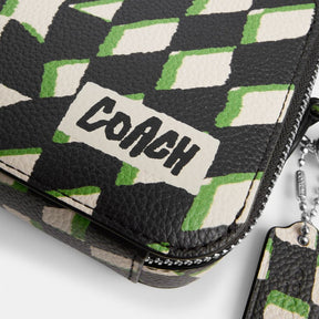 Charter Slim Crossbody Bag With Geo Check Print