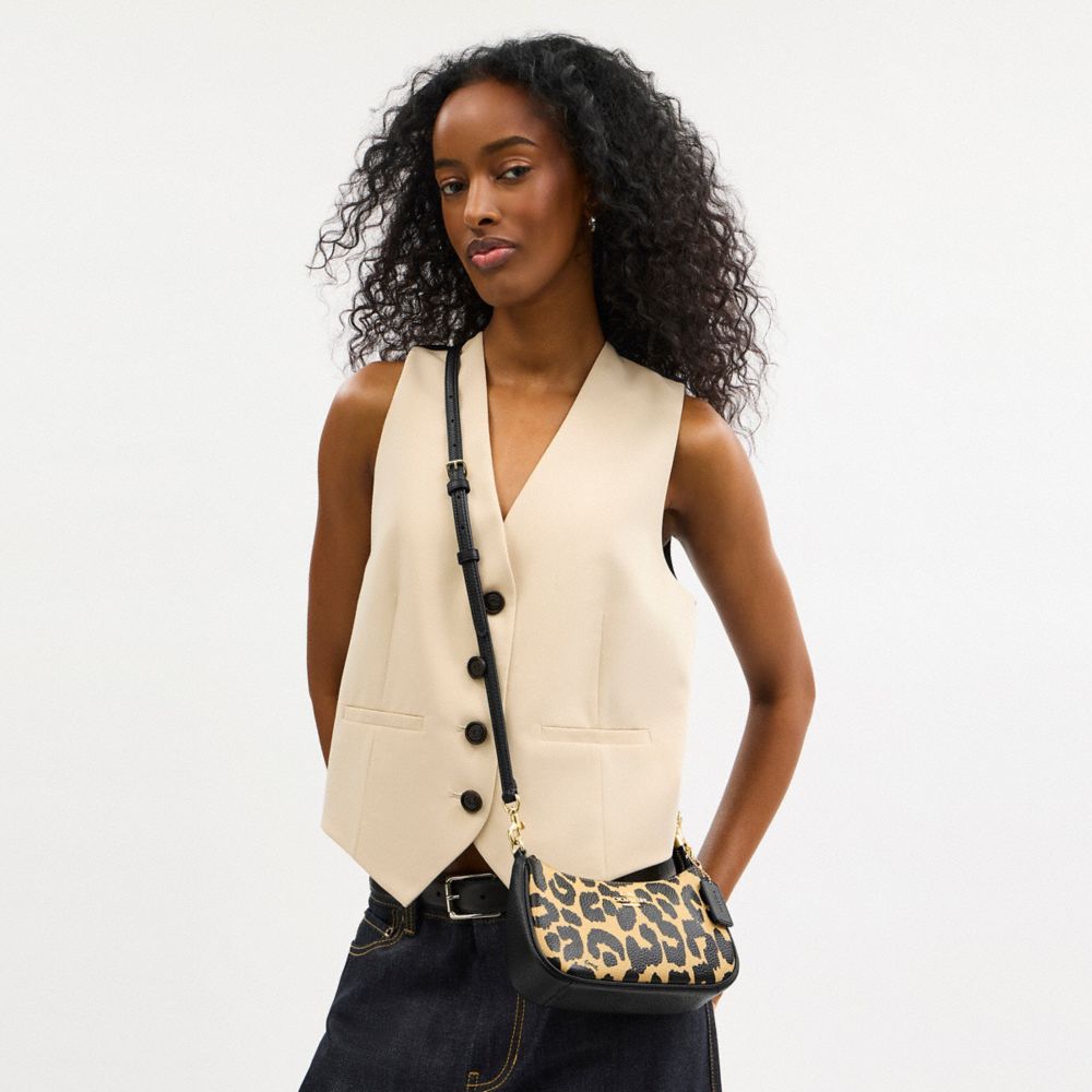 Teri Mini Crossbody Bag With Leopard Print