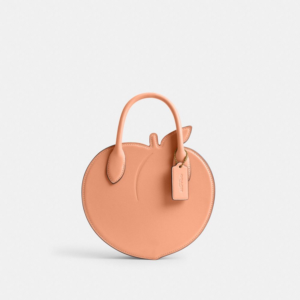 Peach Bag In Regenerative Leather