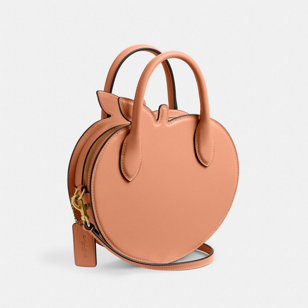 Peach Bag In Regenerative Leather