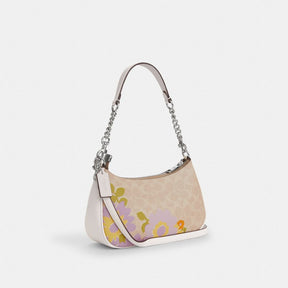 Teri Shoulder Bag In Signature Canvas With Floral Print