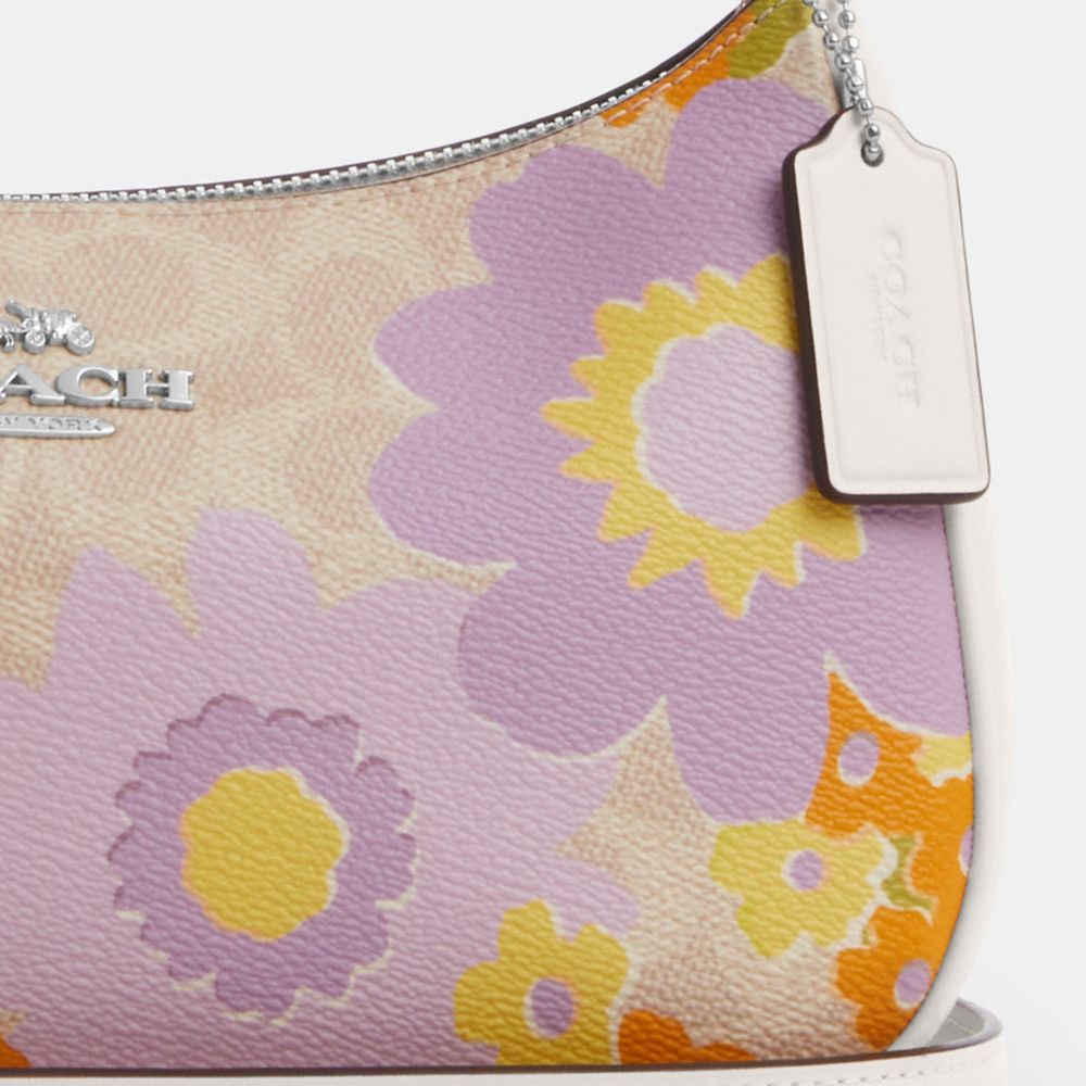 Teri Shoulder Bag In Signature Canvas With Floral Print