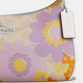 Teri Shoulder Bag In Signature Canvas With Floral Print