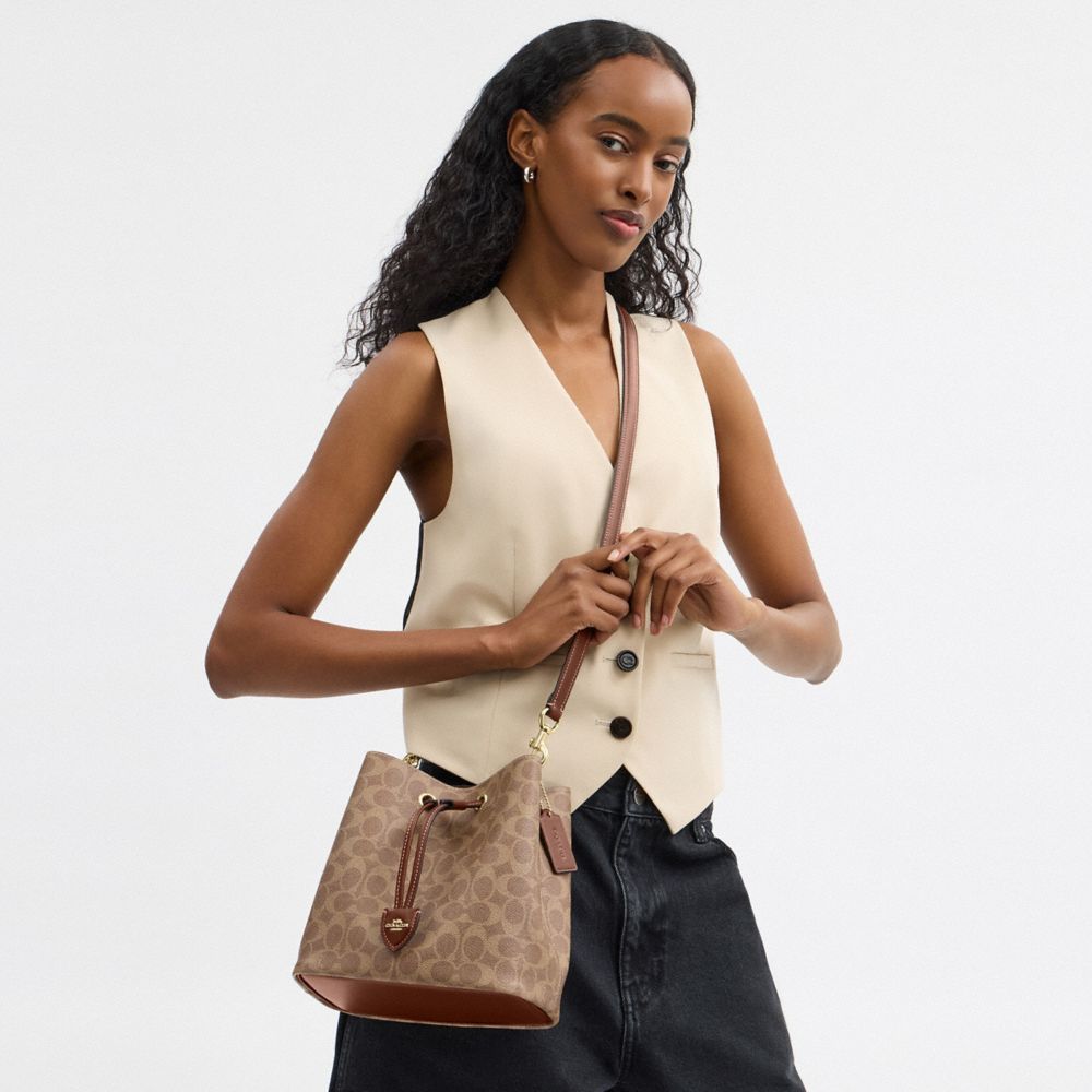 Rowan Bucket Bag In Signature Canvas