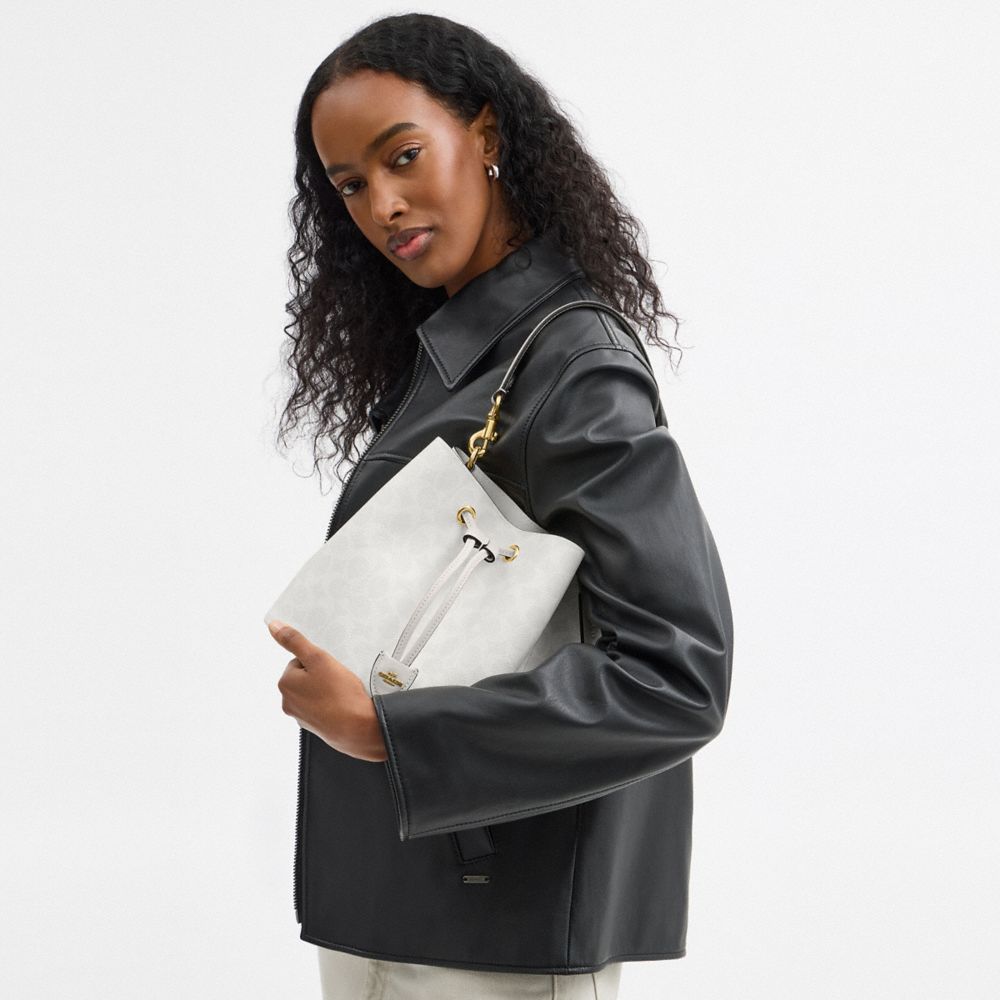 Rowan Bucket Bag In Signature Canvas