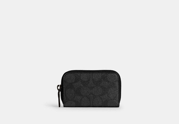 Small Zip Around Card Case In Signature Canvas