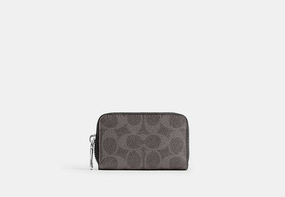 Small Zip Around Card Case In Signature Canvas