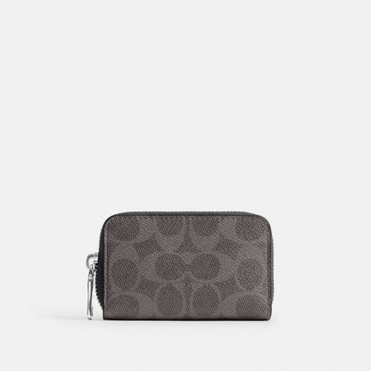 Small Zip Around Card Case In Signature Canvas