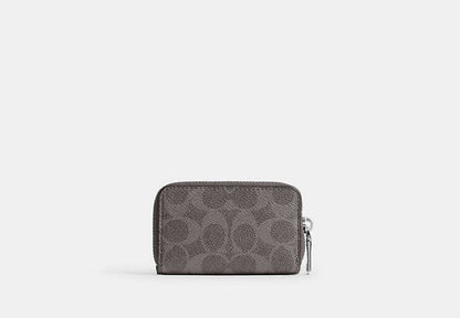Small Zip Around Card Case In Signature Canvas